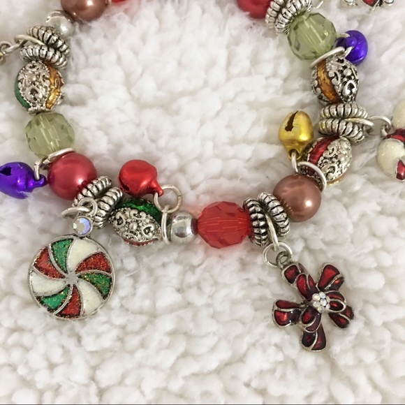Holiday Christmas Bracelets Pin Set of 3 Enamel - Picture 2 of 8